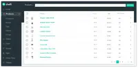 Shelfi admin panel — product list